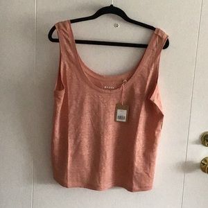 NWT Scoop Neck Linen Tank Top